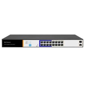 Гигабитов Комутатор AI1016G 16x10/100/1000M 150W PoE + 2x1G SFP